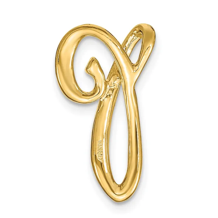 Goldia Necklaces 14k Yellow Gold Polished Letter P Initial Slide