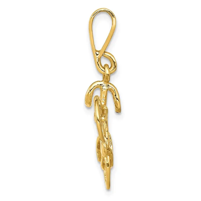 Goldia Necklaces 14k Yellow Goldt Yellow Gold Polished 3D Bicycle Pendant