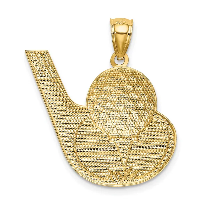 Goldia Necklaces 14k Yellow Rhodium Gold and Rhodium Golf Pendant