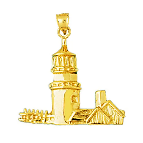 Goldia PreStyled Sets 14K Gold Cape Cod Highland Lighthouse Pendant