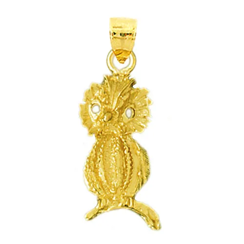 Goldia PreStyled Sets 14K Gold Nocturnal Owl Pendant