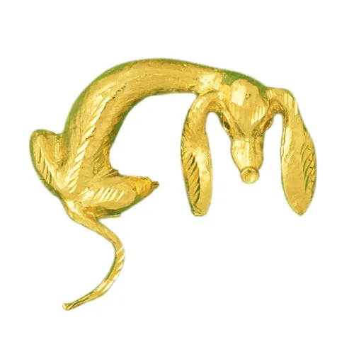Goldia PreStyled Sets 14K Gold Skinny Dachshund Pendant