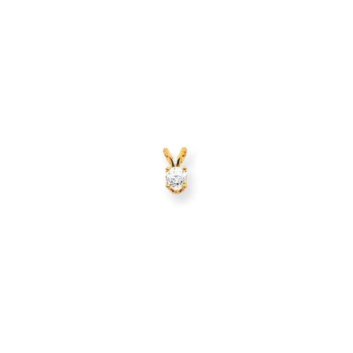 Goldia PreStyled Sets 14K Yellow Gold AA Real Diamond pendant