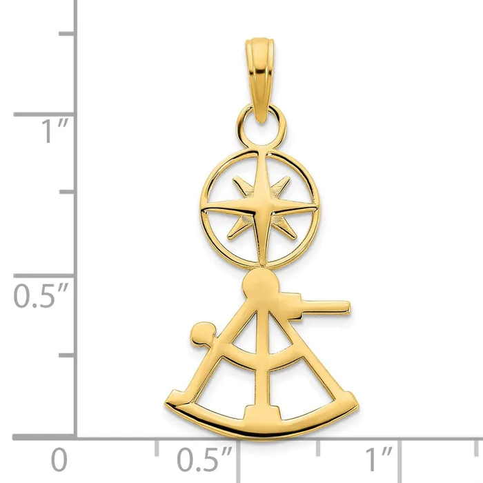Goldia PreStyled Sets 14k Yellow Gold Compass Pendant