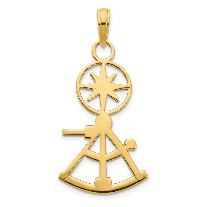 Goldia PreStyled Sets 14k Yellow Gold Compass Pendant