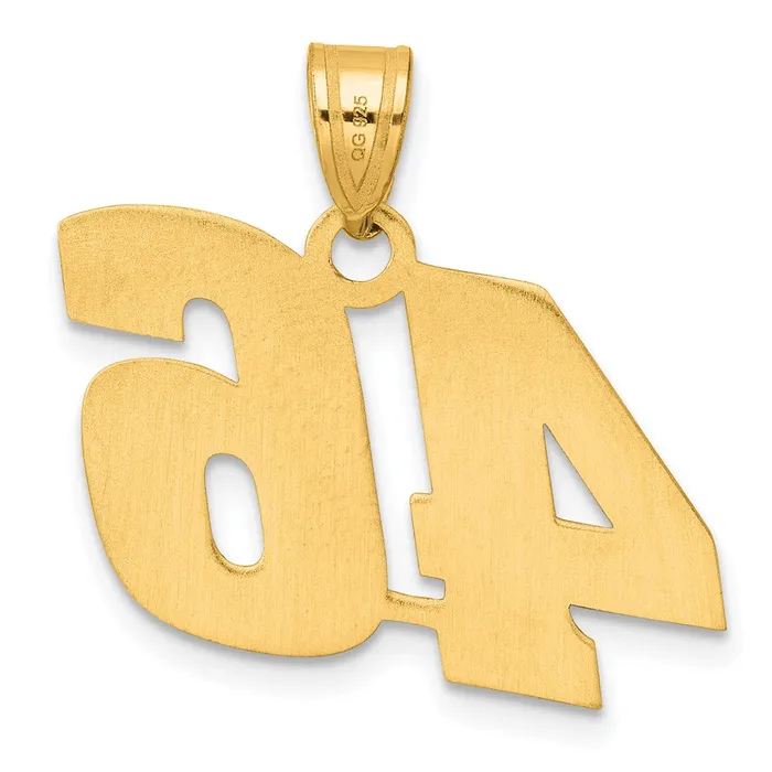 Goldia PreStyled Sets 14k Yellow Gold Polished Block Number 46 Pendant