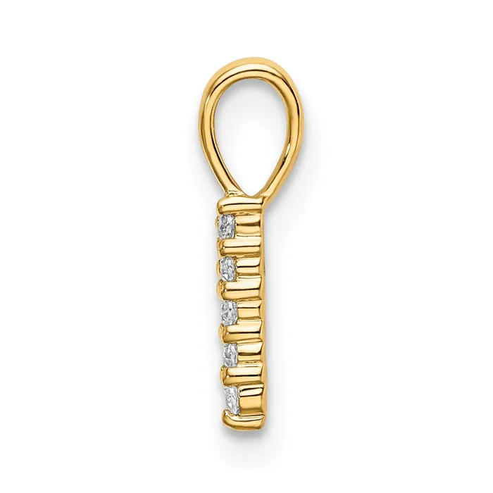 Goldia PreStyled Sets 14K Yellow Gold Real Diamond Number 1 Pendant