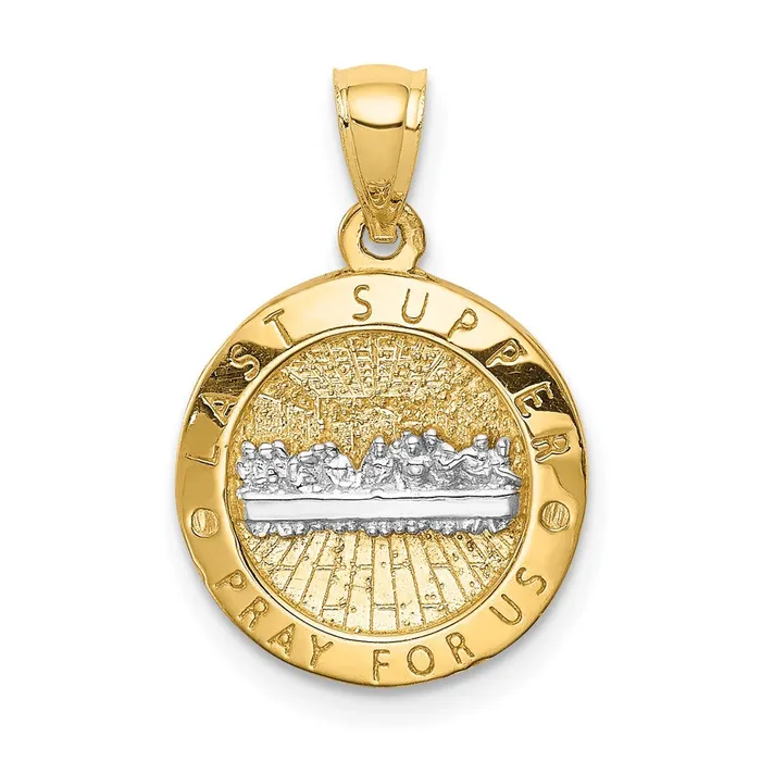 Goldia PreStyled Sets 14k Yellow Rhodium Gold wRhodium Last Super Jesus Reversible Pendant