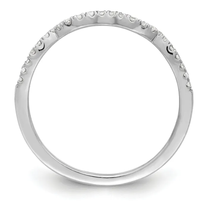 Goldia Rings 012ct CZ Solid Real 14k White Polish Matching Wedding Wedding Band Ring