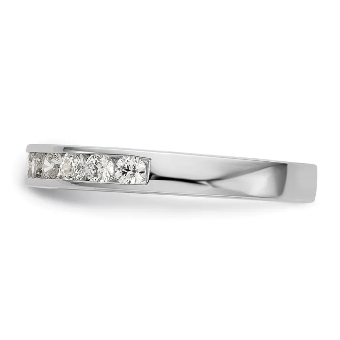 Goldia Rings 017ct CZ Solid Real 14K White Gold Wedding Wedding Band Ring