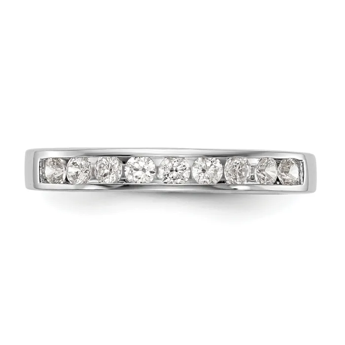 Goldia Rings 017ct CZ Solid Real 14K White Gold Wedding Wedding Band Ring
