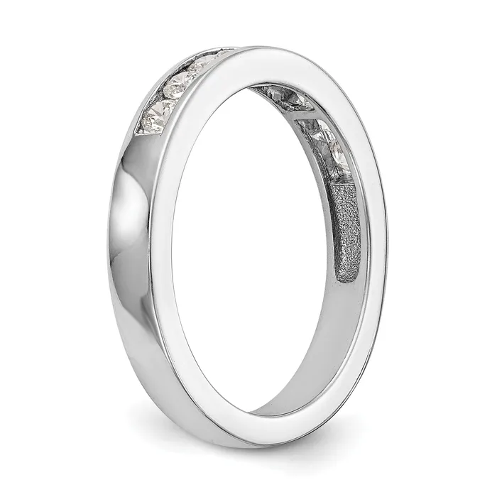 Goldia Rings 017ct CZ Solid Real 14K White Gold Wedding Wedding Band Ring