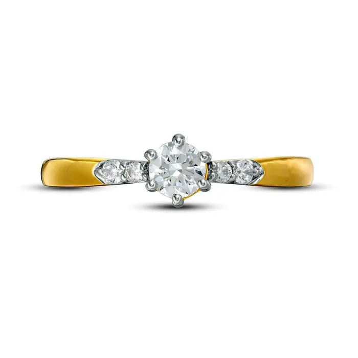 Goldia Rings 033 CT TW Natural Diamond Engagement Ring in Solid 10K Yellow Gold Goldia Rings 033 CT TW Natural Diamond Engagement Ring in Solid 10K Yellow Gold