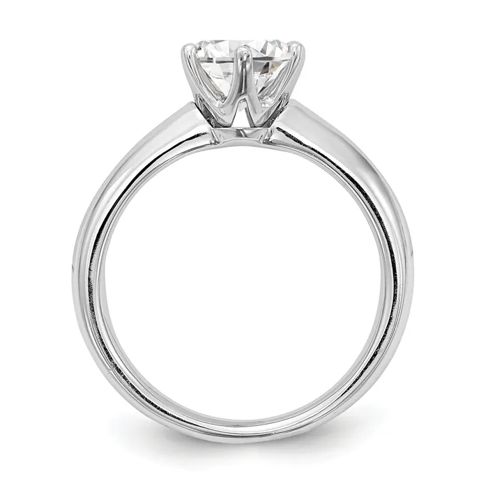 Goldia Rings 033ct CZ Solid Real 14k White Gold Solitaire Engagement Ring