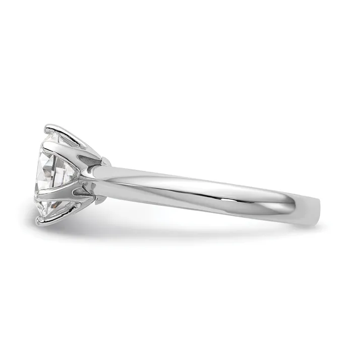 Goldia Rings 033ct CZ Solid Real 14k White Gold Solitaire Engagement Ring