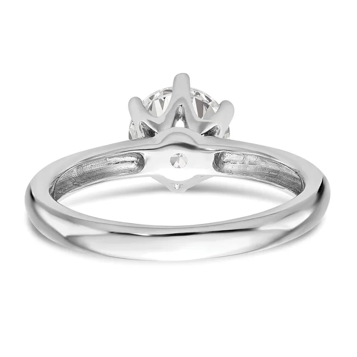 Goldia Rings 033ct CZ Solid Real 14k White Gold Solitaire Engagement Ring