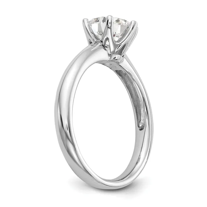 Goldia Rings 033ct CZ Solid Real 14k White Gold Solitaire Engagement Ring