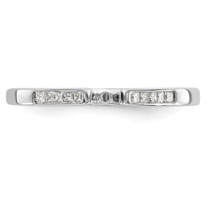 Goldia Rings 035ct CZ Solid Real 14K White Gold Peg Set Engagement Ring