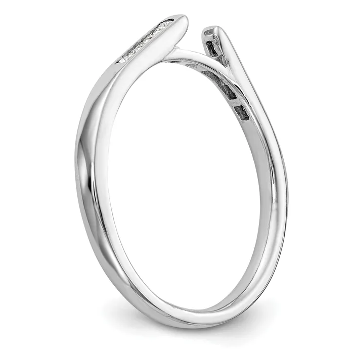 Goldia Rings 035ct CZ Solid Real 14K White Gold Peg Set Engagement Ring