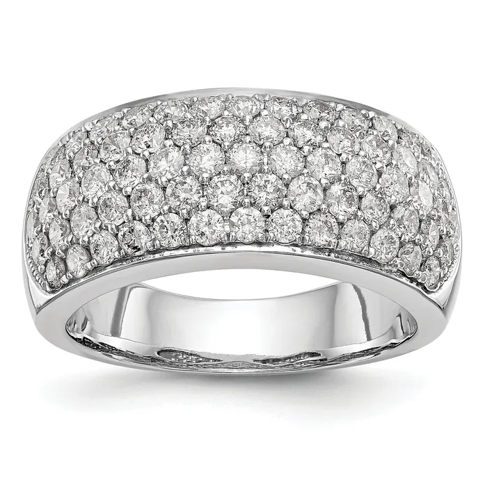 Goldia Rings 160ct CZ Solid Real 14K White Gold Wedding Band Ring