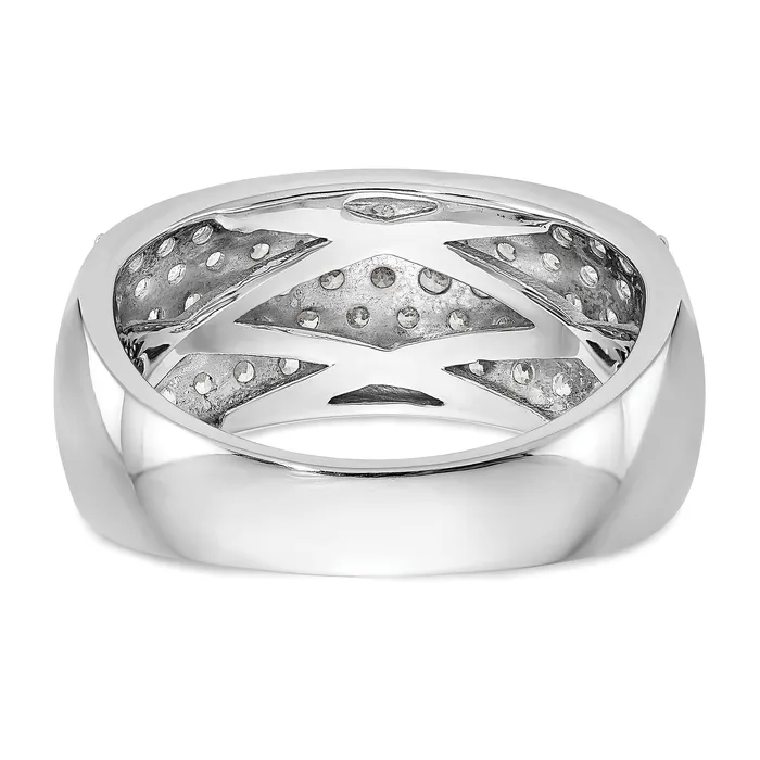Goldia Rings 160ct CZ Solid Real 14K White Gold Wedding Band Ring