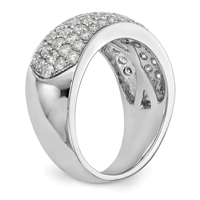 Goldia Rings 160ct CZ Solid Real 14K White Gold Wedding Band Ring