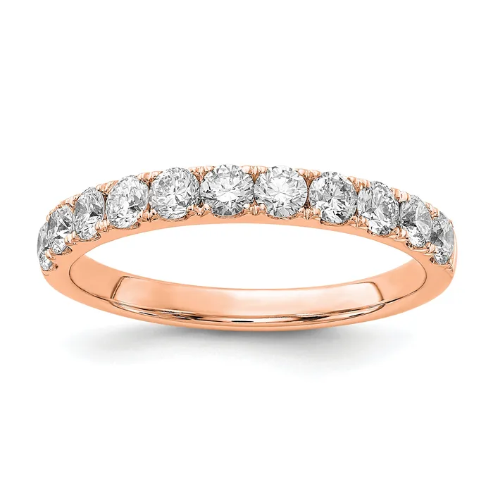 Goldia Rings 14k Rose Gold 34 Ct Lab Grown Diamond VSSI G Wedding Band Ring