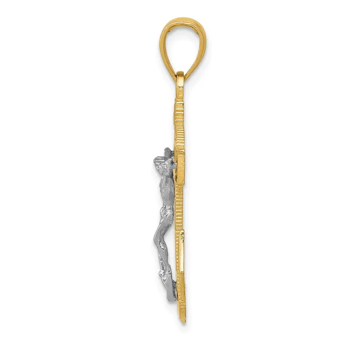 Goldia Rings 14k Twotone Gold Mariners Crucifix Pendant