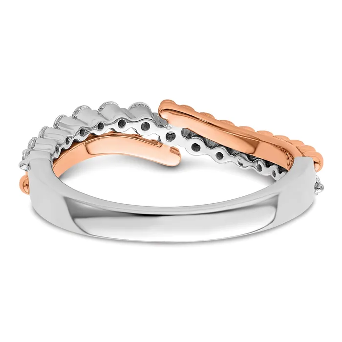 Goldia Rings 14K TwoTone Lab Grown Diamond VSSI G Band Ring
