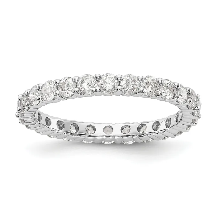 Goldia Rings 14k White Gold 1 12 Ct Lab Grown Diamond VSSI G Shared Prong Eternity Band Ring Goldia Rings 14k White Gold 1 12 Ct Lab Grown Diamond VSSI G Shared Prong Eternity Band Ring