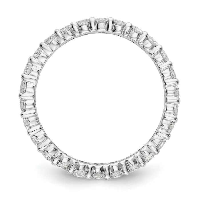 Goldia Rings 14k White Gold 1 12 Ct Lab Grown Diamond VSSI G Shared Prong Eternity Band Ring