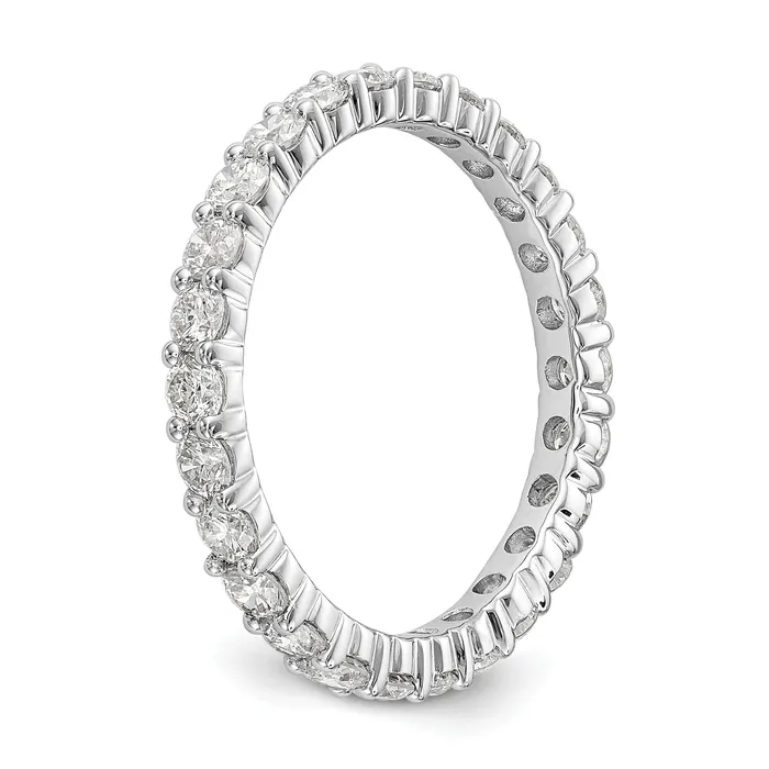 Goldia Rings 14k White Gold 1 12 Ct Lab Grown Diamond VSSI G Shared Prong Eternity Band Ring