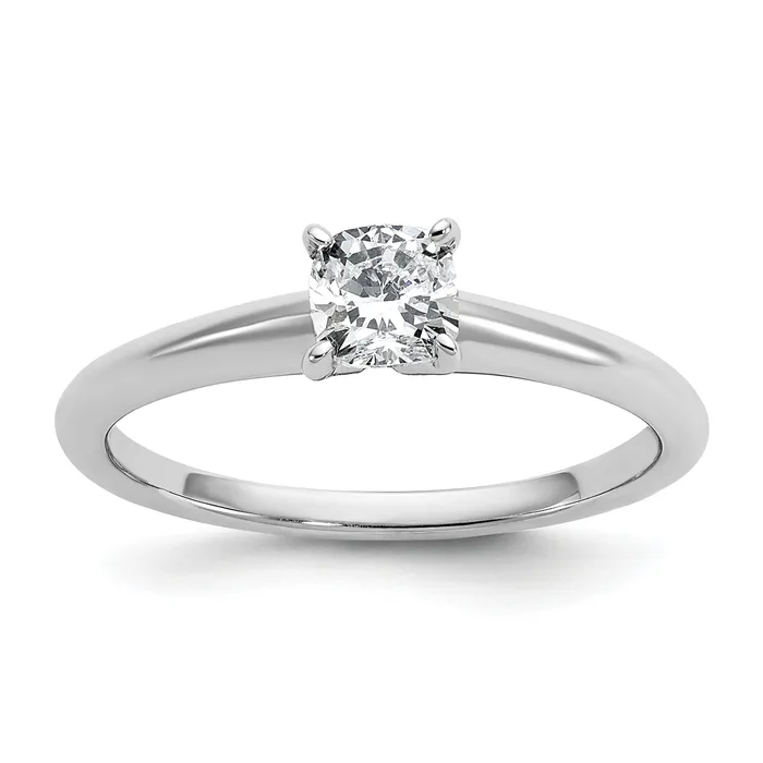 Goldia Rings 14k White Gold 12 Ct Lab Grown Diamond VSSI G Cushion Solitare Engagement Ring Goldia Rings 14k White Gold 12 Ct Lab Grown Diamond VSSI G Cushion Solitare Engagement Ring