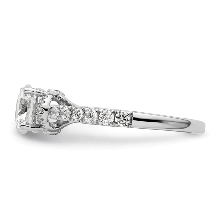 Goldia Rings 14k White Gold 13 Ct Lab Grown Diamond VSSI G 1 Ct center Round Engagement Ring