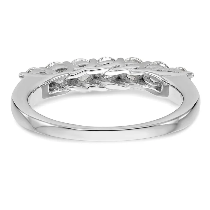 Goldia Rings 14k White Gold 7Stone Shared Prong 78 carat Complete Round Diamond Band