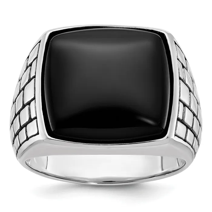 Goldia Rings 14k White Gold Mens Onyx Ring Mounting