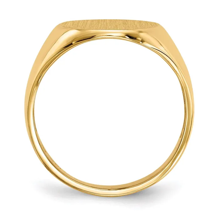 Goldia Rings 14K Yellow Gold 140x130mm Open Back Mens Signet Ring