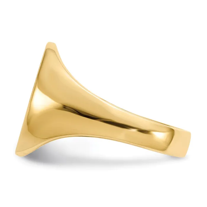 Goldia Rings 14K Yellow Gold 140x130mm Open Back Mens Signet Ring