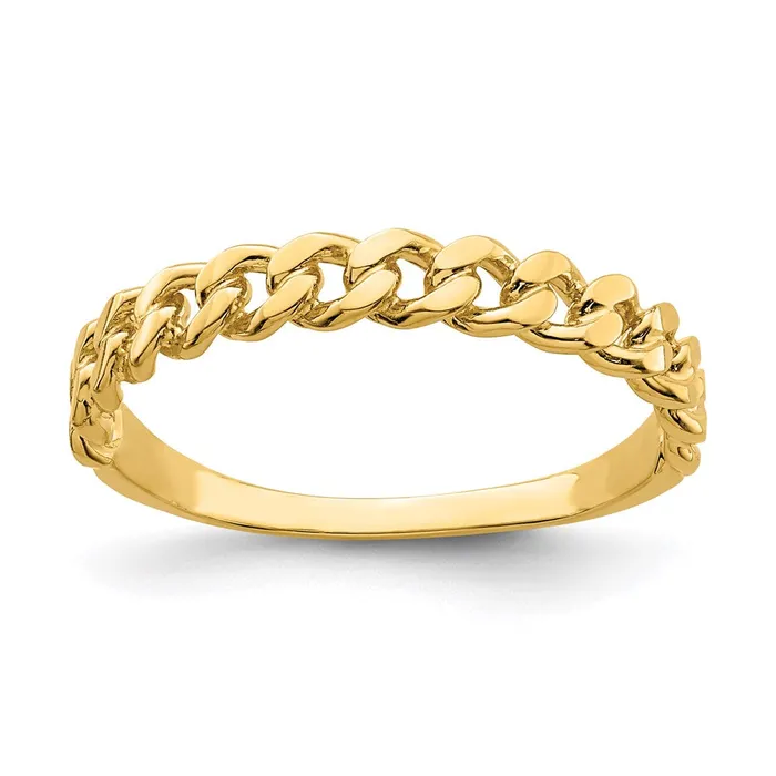 Goldia Rings 14K Yellow Gold Chain Link Band Ring