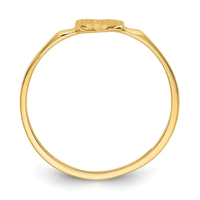 Goldia Rings 14K Yellow Gold Heart Signet Ring