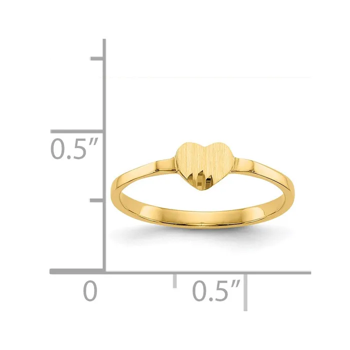 Goldia Rings 14K Yellow Gold Heart Signet Ring