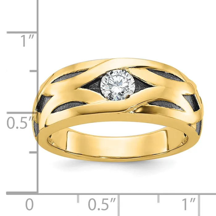 Goldia Rings 14k Yellow Gold Mens Satin Diamond Ring Mounting