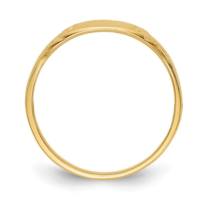 Goldia Rings 14k Yellow Gold Polished Rectangular Baby Signet Ring
