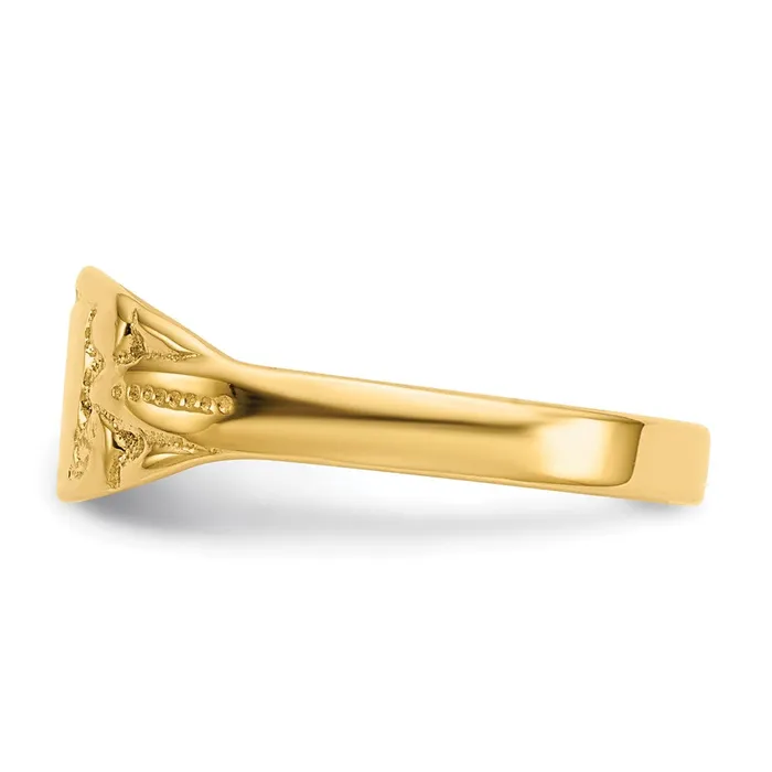 Goldia Rings 14k Yellow Gold Polished Rectangular Baby Signet Ring