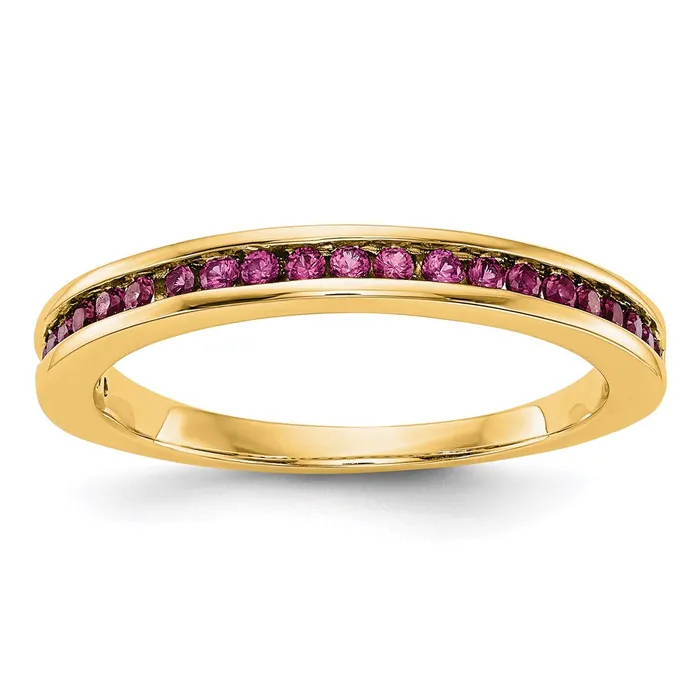 Goldia Rings 14k Yellow Gold Ruby Band