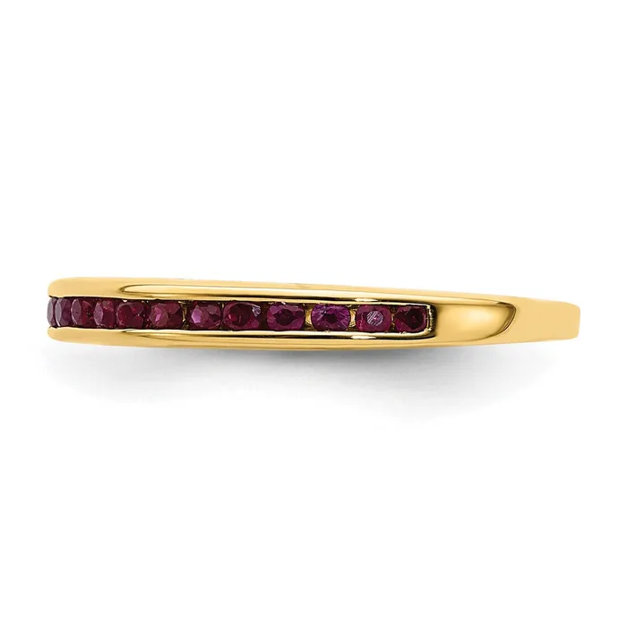 Goldia Rings 14k Yellow Gold Ruby Band