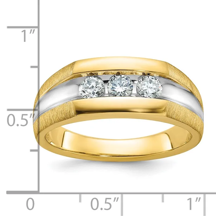 Goldia Rings 14k Yellow u0026 Rhodium Gold with White Rhodium Mens Diamond Ring Mounting