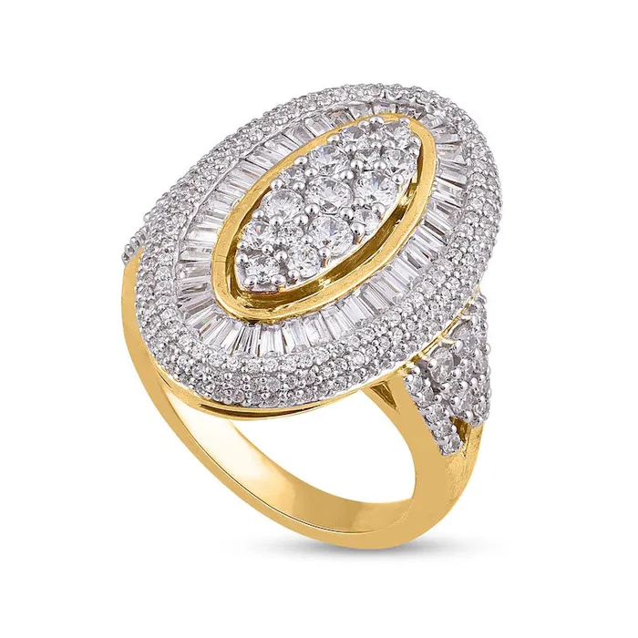 Goldia Rings 20 CT TW Composite MarquiseShaped Natural Diamond Ring in Solid 10K Yellow Gold Goldia Rings 20 CT TW Composite MarquiseShaped Natural Diamond Ring in Solid 10K Yellow Gold