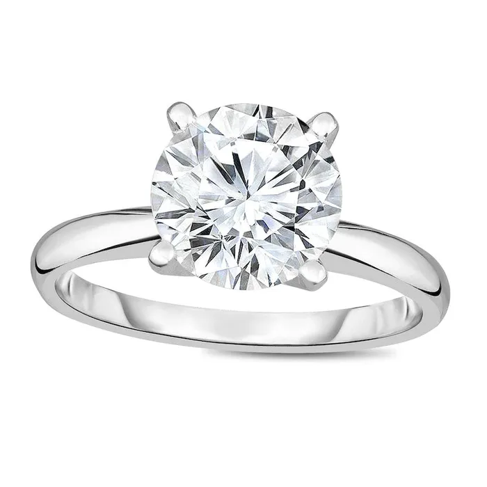 Goldia Rings 25 CT Natural Clarity Enhanced Diamond Solitaire Engagement Ring in Solid 14K White Gold II2 Goldia Rings 25 CT Natural Clarity Enhanced Diamond Solitaire Engagement Ring in Solid 14K White Gold II2