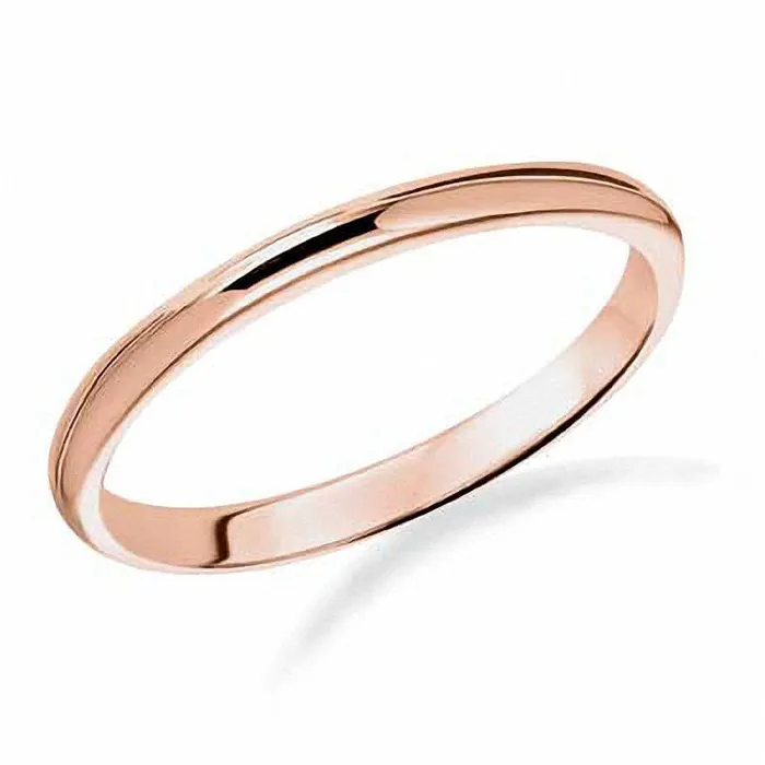 Goldia Rings Ladies 20mm Wedding Band in Solid 14K Rose Gold